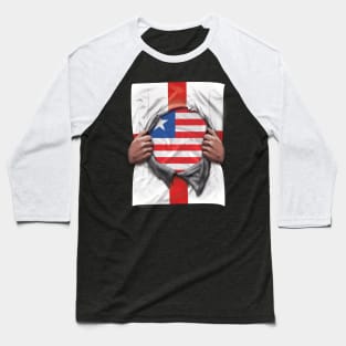 Liberia Flag English Flag Ripped - Gift for Liberian From Liberia Baseball T-Shirt